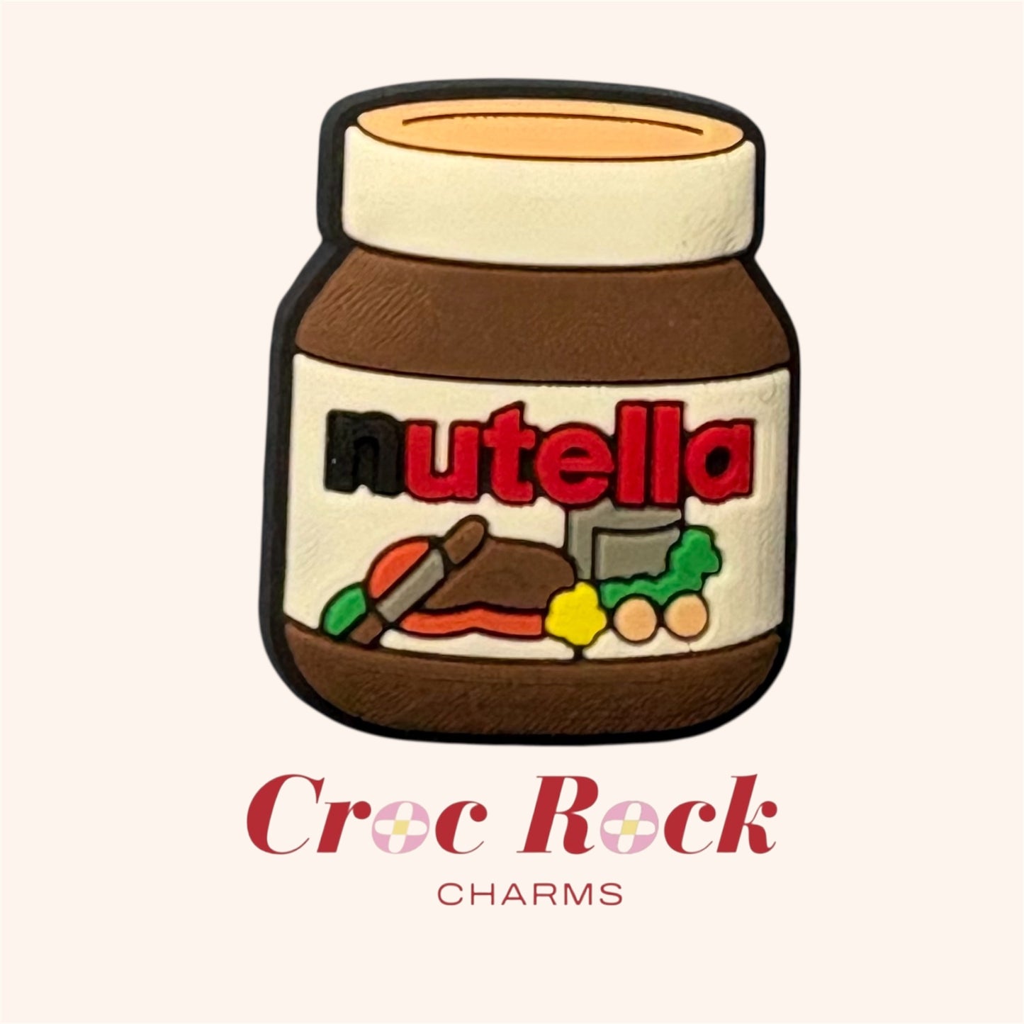 Nutella Jar Style Croc Charm