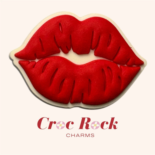 Red Lips Croc Charm