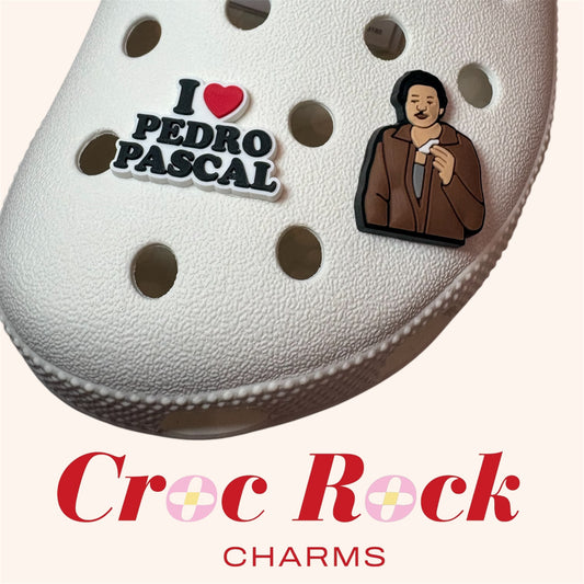 Pedro Pascal Croc Charm - Celebrity Inspired Jibbitz Style Accessory