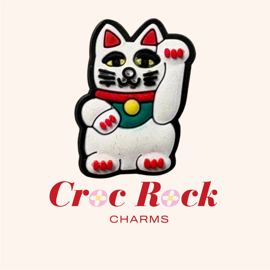 Lucky Cat Croc Charm – Maneki Neko Good Luck Charm for Crocs & Clogs
