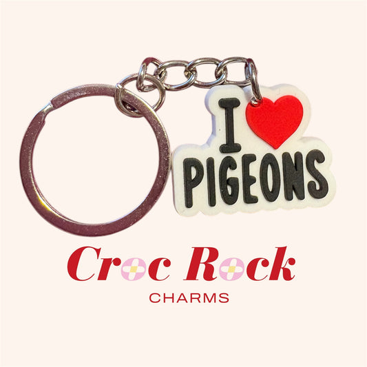 I ❤️ Pigeons Keyring – Funny Novelty Accessory