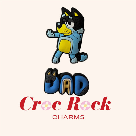 Bandit Inspired Croc Charm | Bluey Heelers Dad