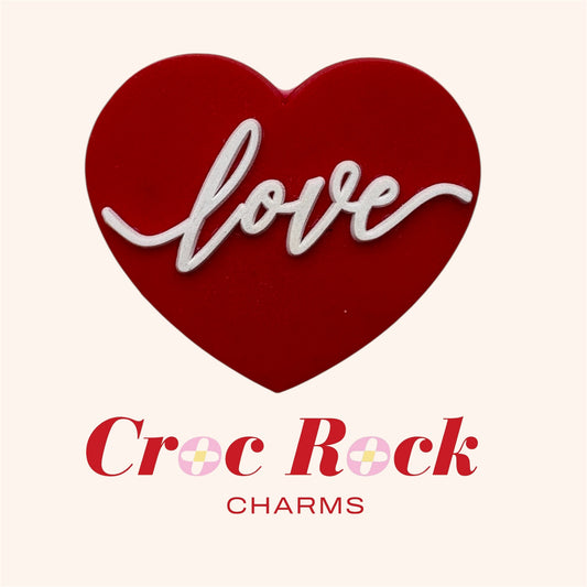 Love Heart Croc Charm
