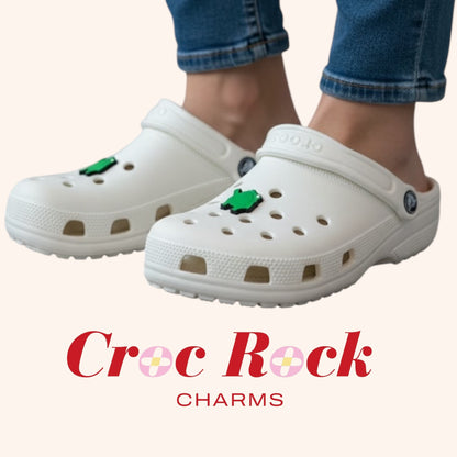 Green swearing frog Croc Charm